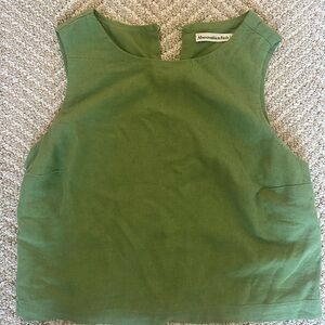 Abercrombie & Fitch Green linen Tank Top